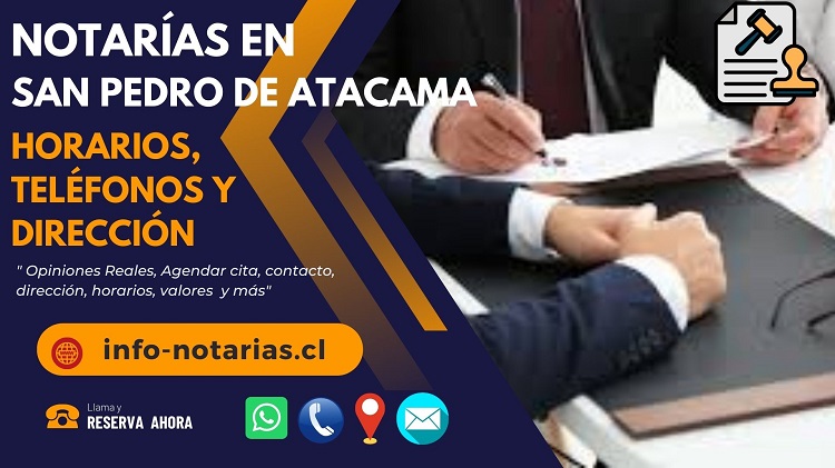 Notarías en San Pedro de Atacama