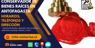 Conservador de Bienes Raíces en Antofagasta