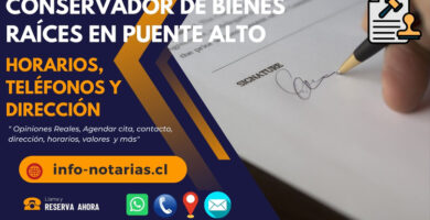 Conservador de Bienes Raíces en Puente Alto