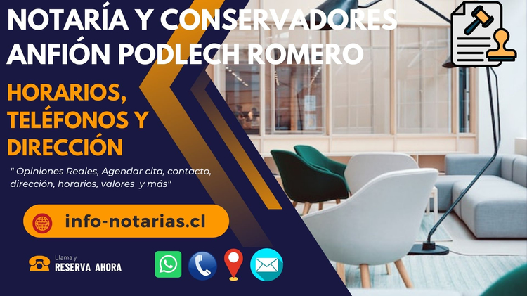 Notaría y Conservadores Anfión Podlech Romero