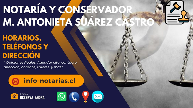 Notaría y Conservador M Antonieta Suárez Castro
