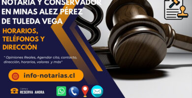 Notaría y Conservador en Minas Alez Pérez de Tuleda Vega