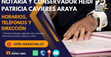 Notaría y Conservador Heidi Patricia Cavieres Araya